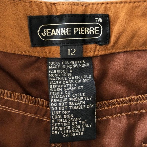 Vintage Burnt Orange Faux Suede Western Prairie Straight Leg Pants - Picture 6 of 6